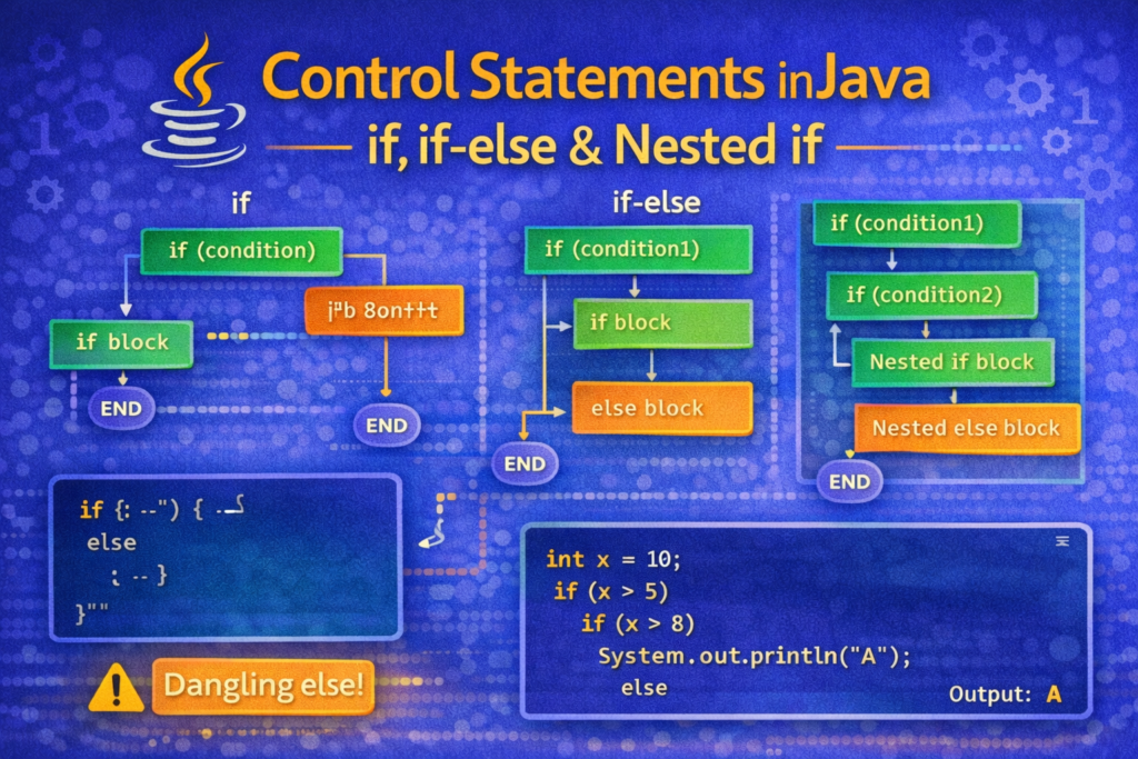 Understanding of if, if else and nested if statements in Java.