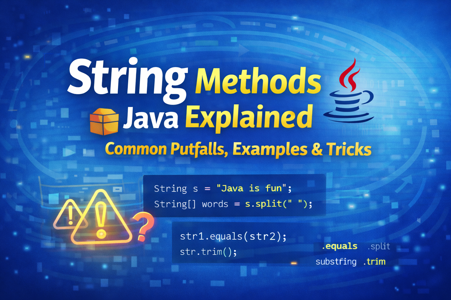 String Methods in Java - Ajay Dabade | Python & Java Learning Notes